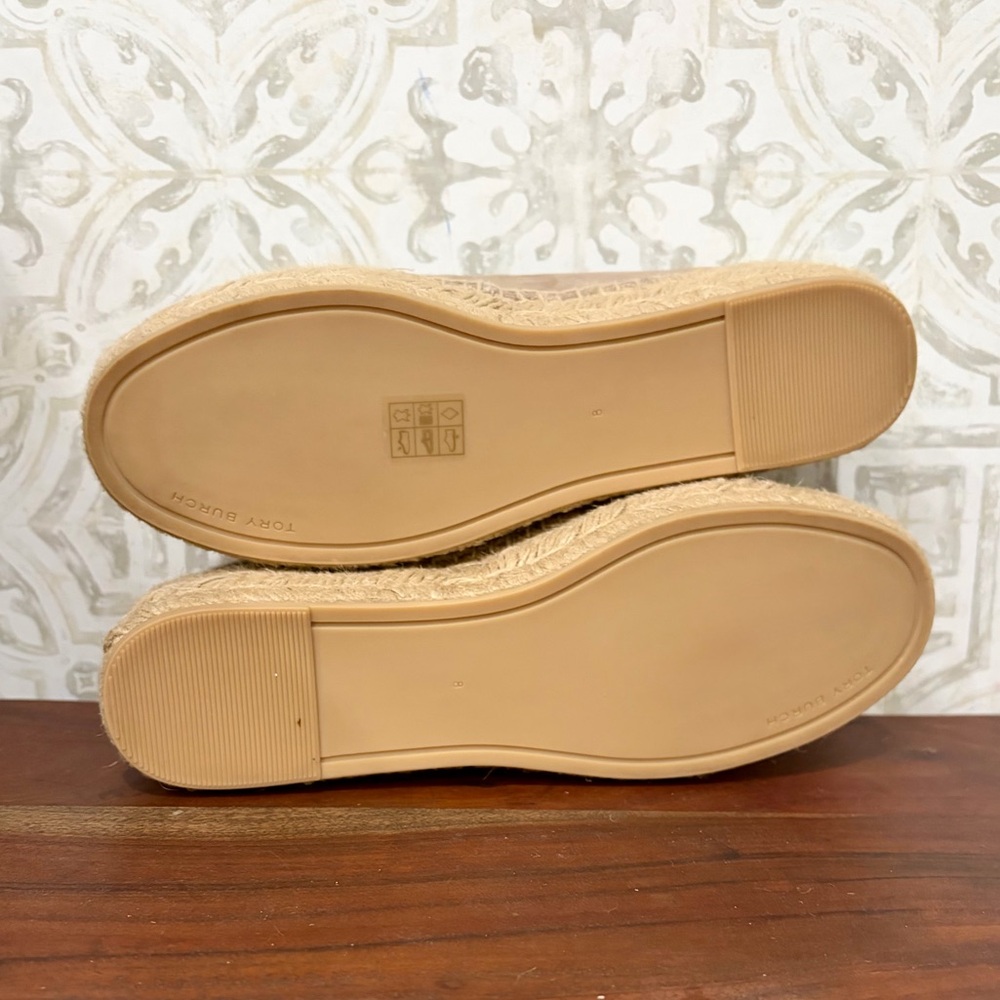 Tory Burch Suede Platform Espadrilles in “Almond Flour” SZ 8, NEW IN BOX! $275 - Picture 11 of 12